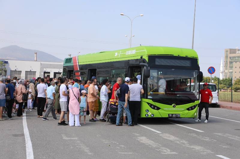 Samsun'da elektrikli otobüsler yollarda