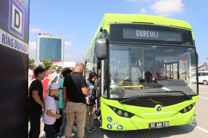 Samsun'da elektrikli otobüsler ilk gün 9 bin 500 yolcu taşıdı