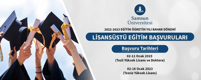 Samsun Üniversitesinde Lisansüstü Eğitim Başvuruları Başlıyor