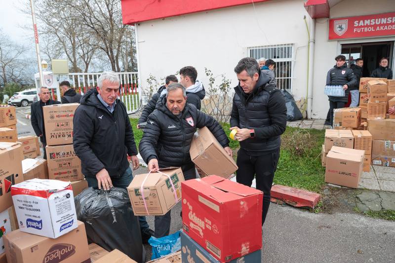 Samsunspor'un yardım tırları yola çıktı