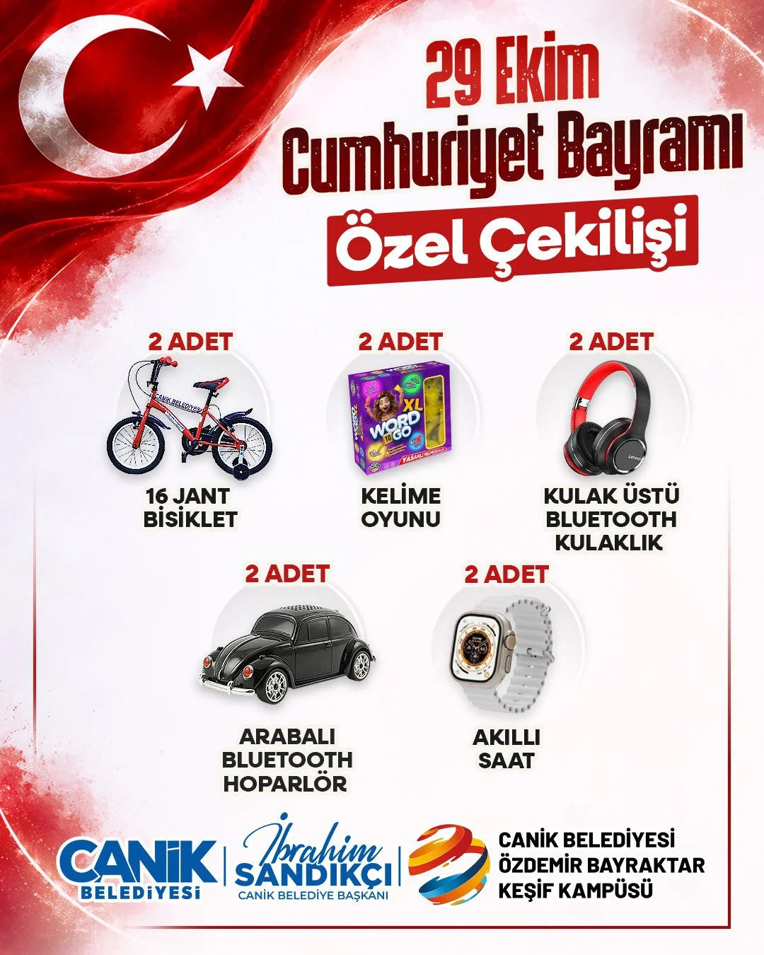 Canik Belediyesi'nden Hediye Yağmuru